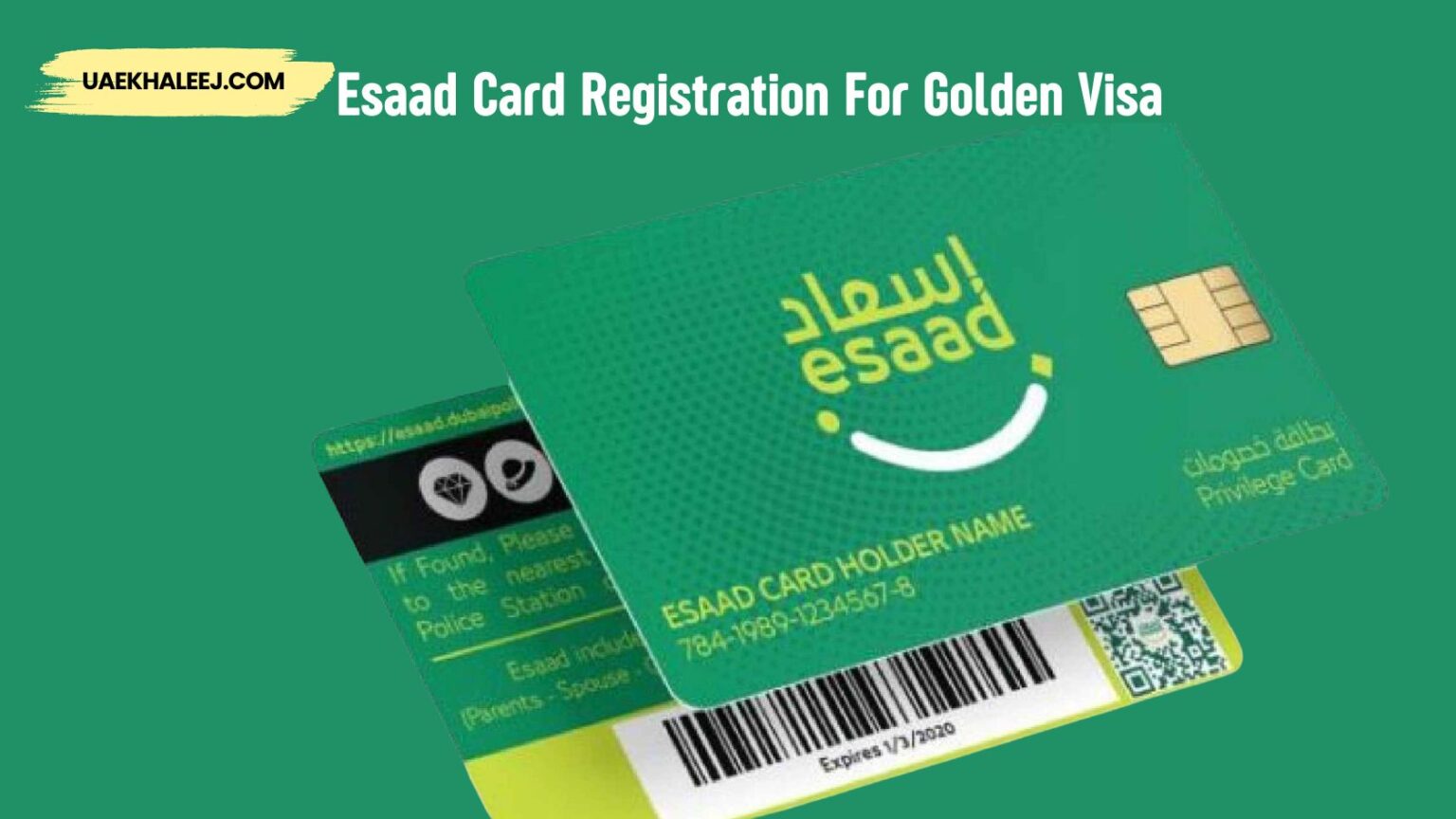 Esaad Card Registration For Golden Visa Esaad Card Registration For Golden Visa