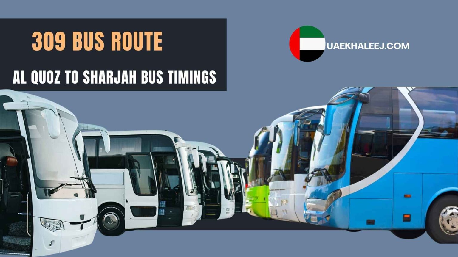 309 Bus Route: Al Quoz to Sharjah Bus Timings Today 309 bus route Al Quoz to Sharjah Bus Timings