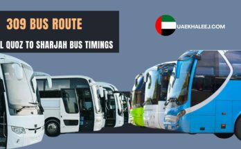 309 bus route Al Quoz to Sharjah Bus Timings