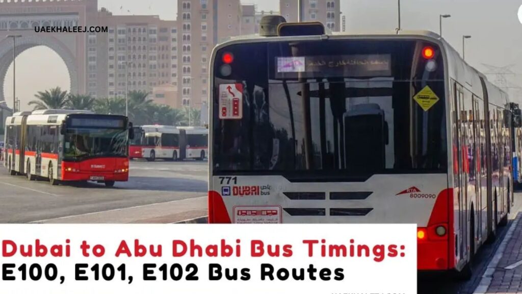 Dubai to Abu Dhabi Bus Timings
