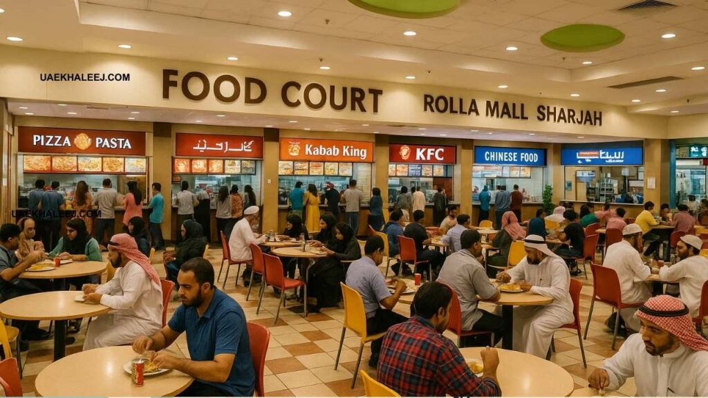 Food court at Rolla Mall Sharjah