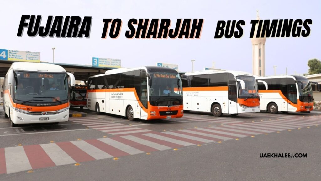 Updated 116 Bus Timetable Fujairah to Sharjah