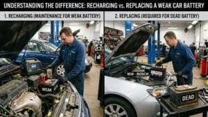 A Complete Difference Between Recharging & Replacing a Weak Car Battery
